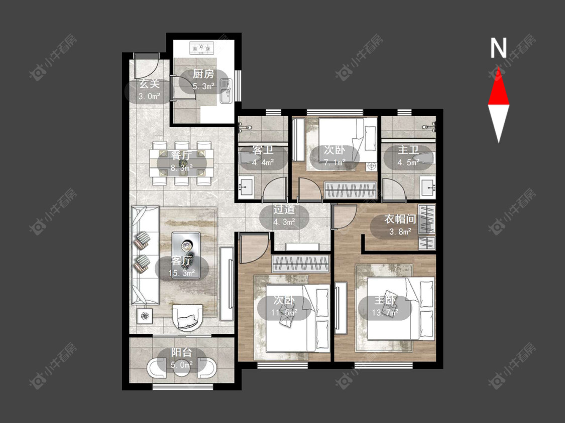 常州路劲铂隽在售二手房源户型图_小牛看房