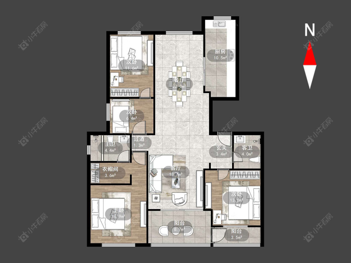 常州新城香溢澜桥二期在售二手房源户型图_小牛看房
