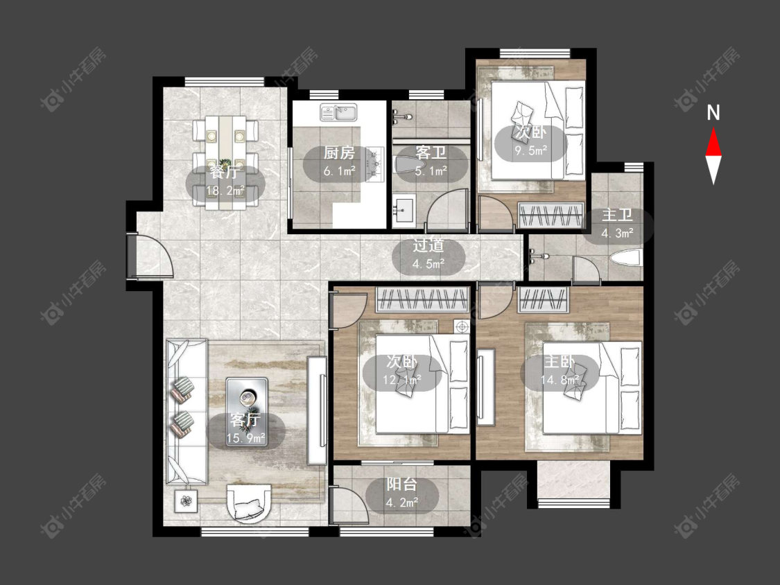 常州吾悦华府（金坛）在售二手房源户型图_小牛看房