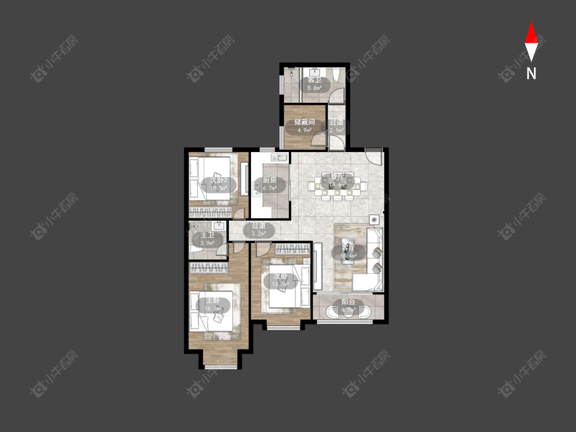常州怡康花园在售二手房源户型图_小牛看房