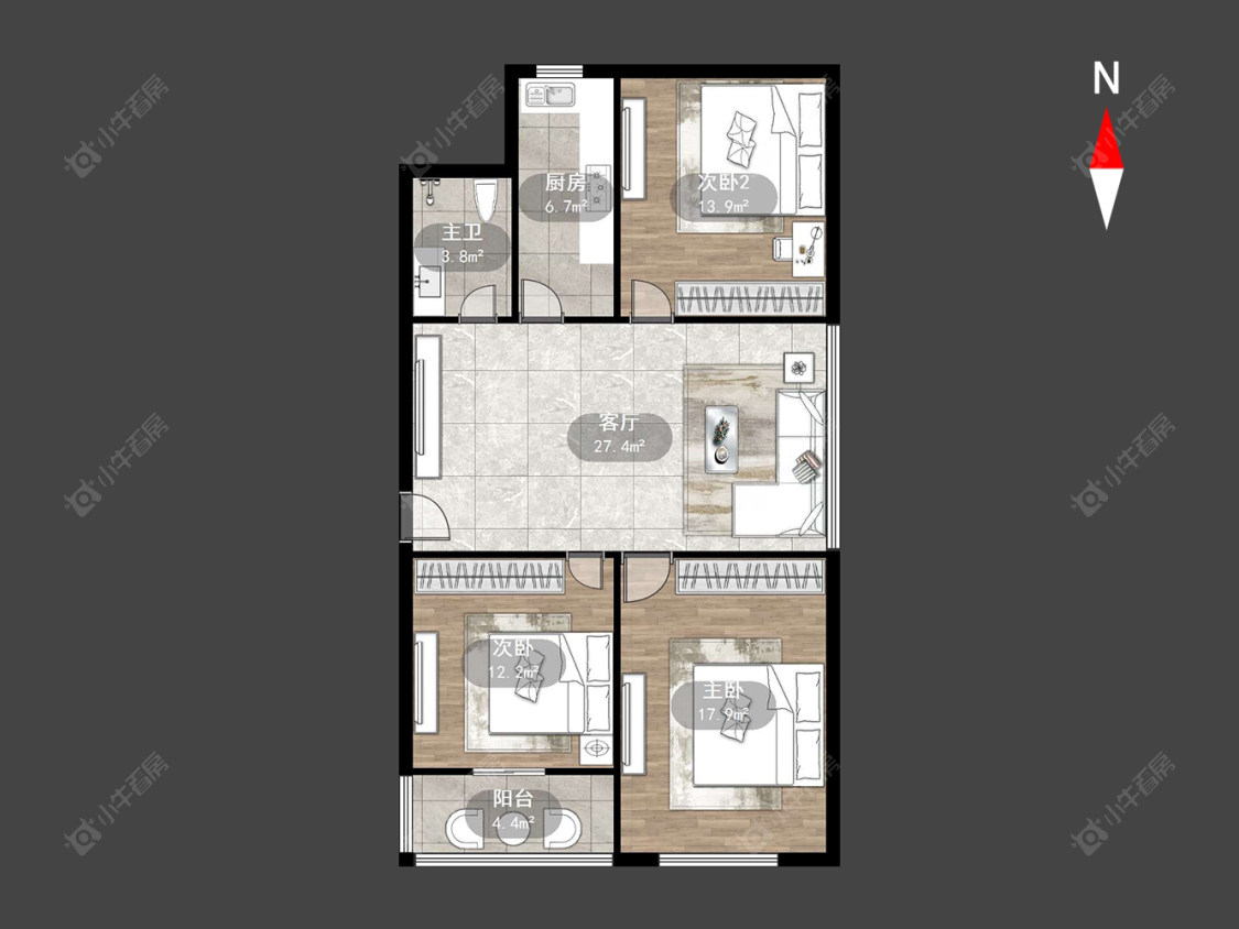 常州会馆浜新村在售二手房源户型图_小牛看房