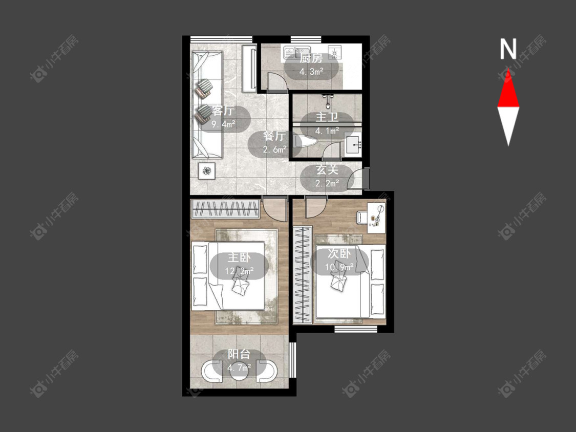 常州盘龙苑西区在售二手房源户型图_小牛看房