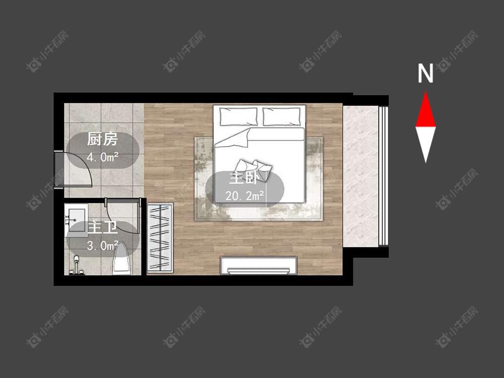 常州爱琴海公寓在售二手房源户型图_小牛看房