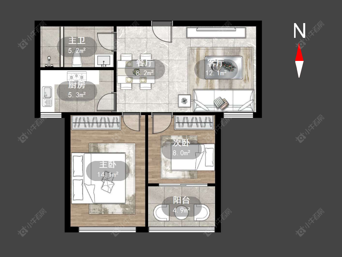 常州蔷薇家园在售二手房源户型图_小牛看房