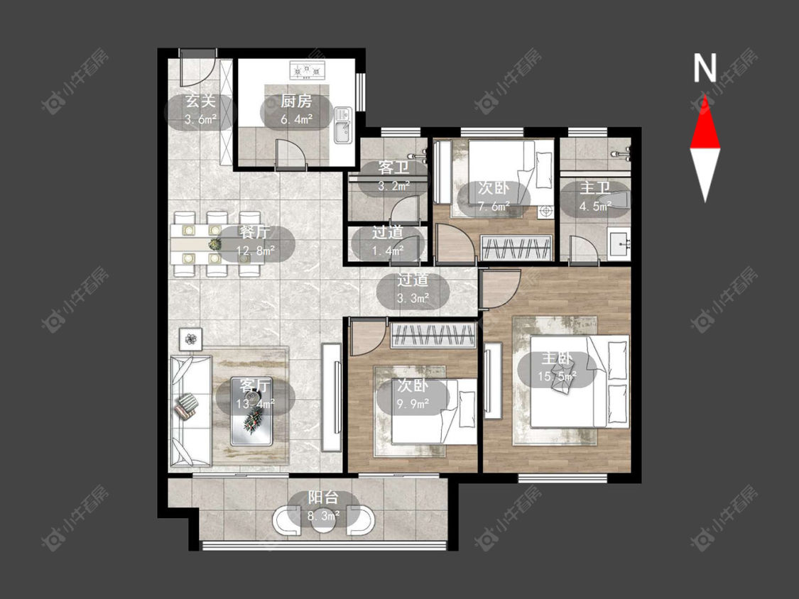 常州观湖名轩在售二手房源户型图_小牛看房