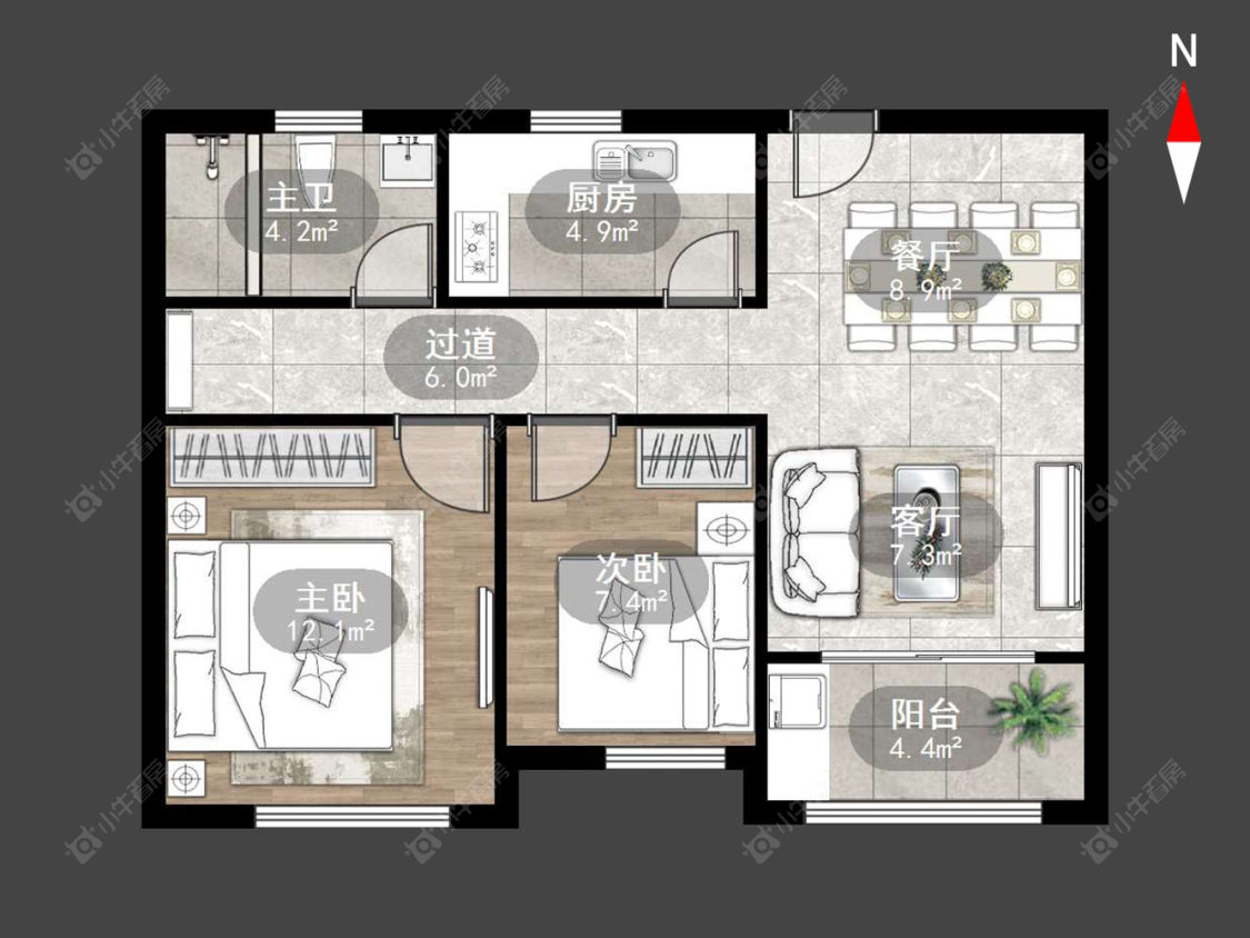 常州瑞宁新园在售二手房房源户型图_小牛看房