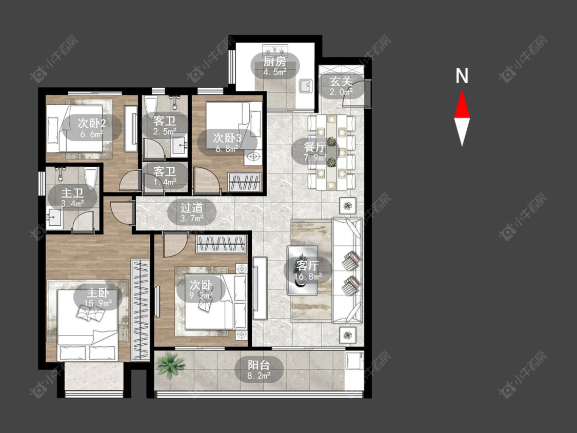 常州蓝光晶曜在售二手房源户型图_小牛看房