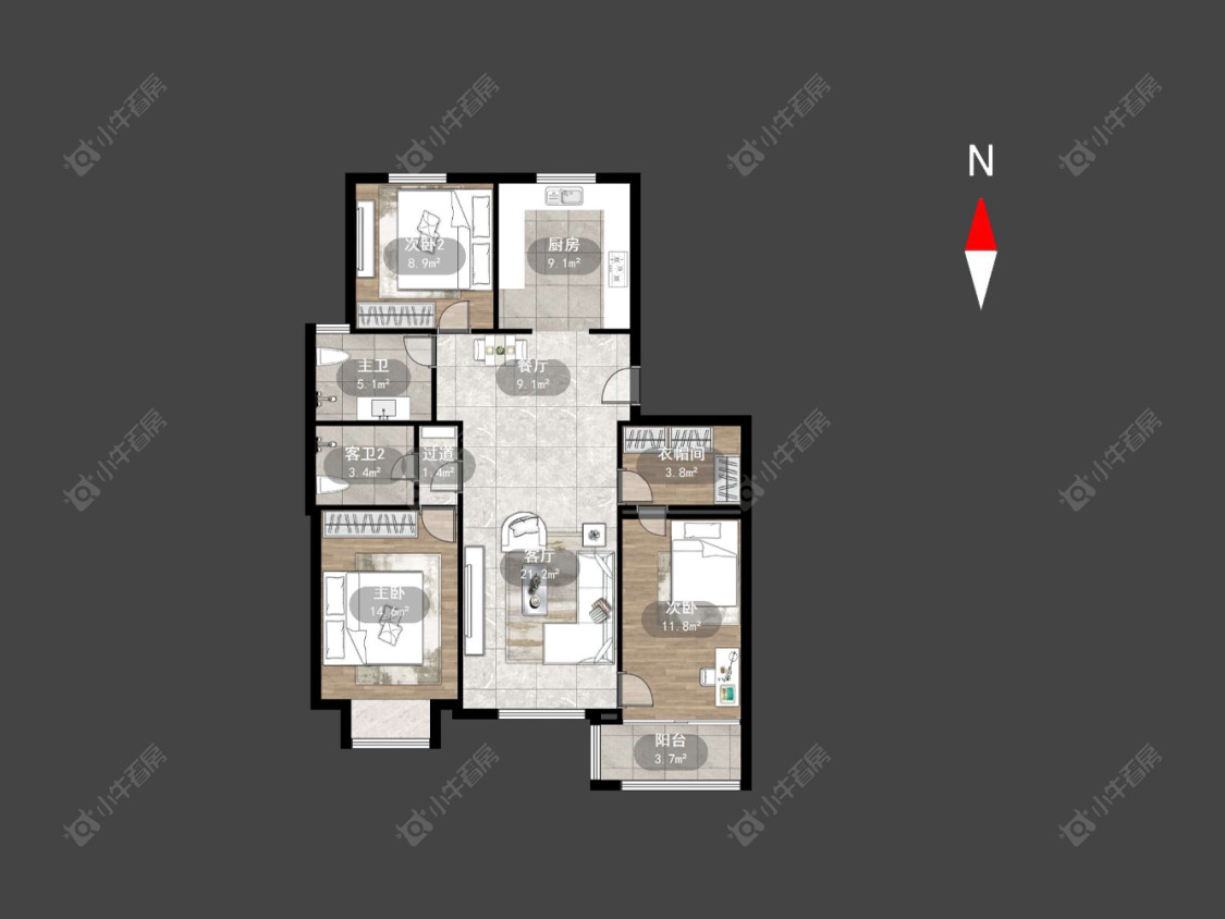 常州绿色家园在售二手房源户型图_小牛看房