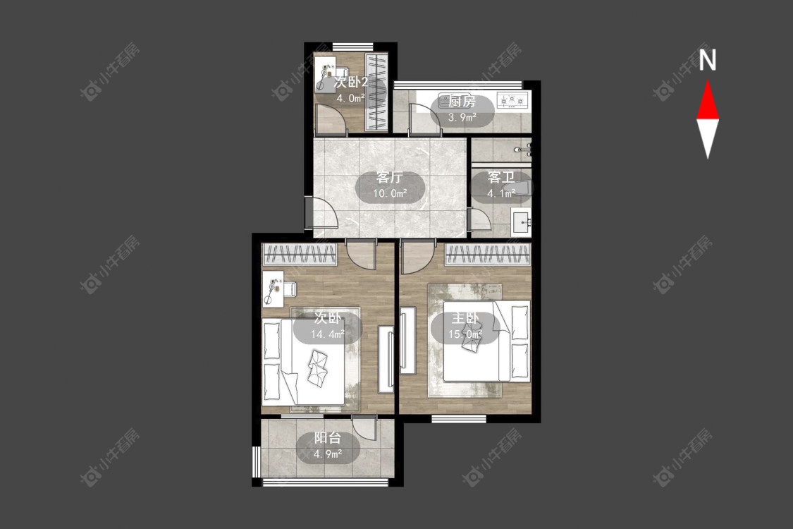 湖塘花园新村房源户型图 常州湖塘花园新村在售二手房源户型图_小牛看房
