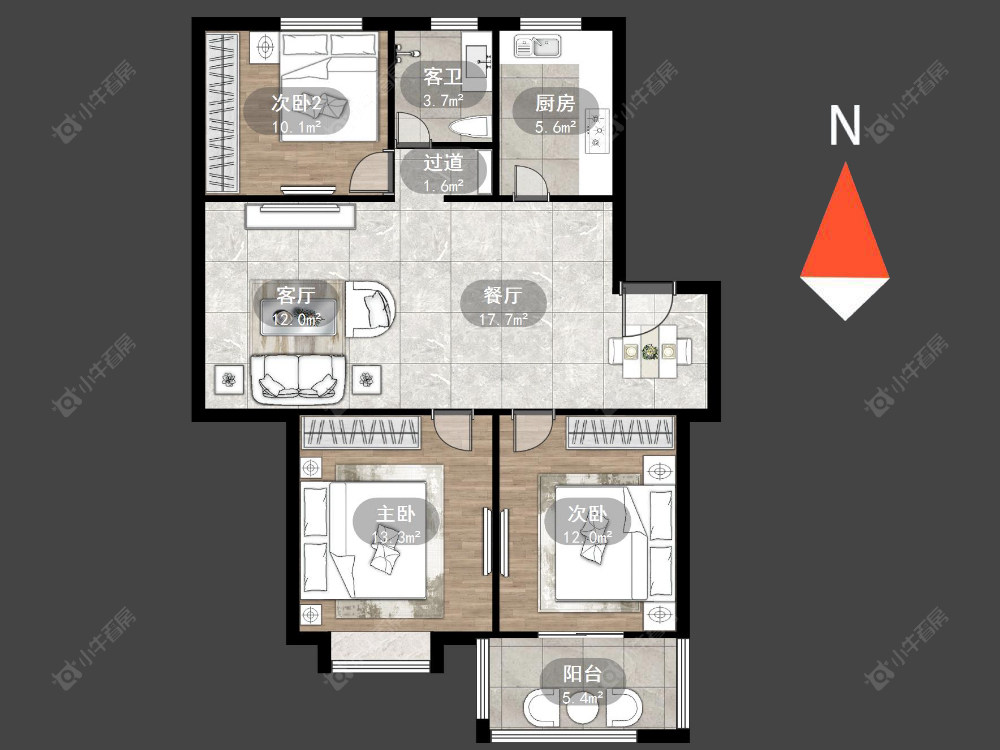 常州丽华南村竹园在售二手房源户型图_小牛看房