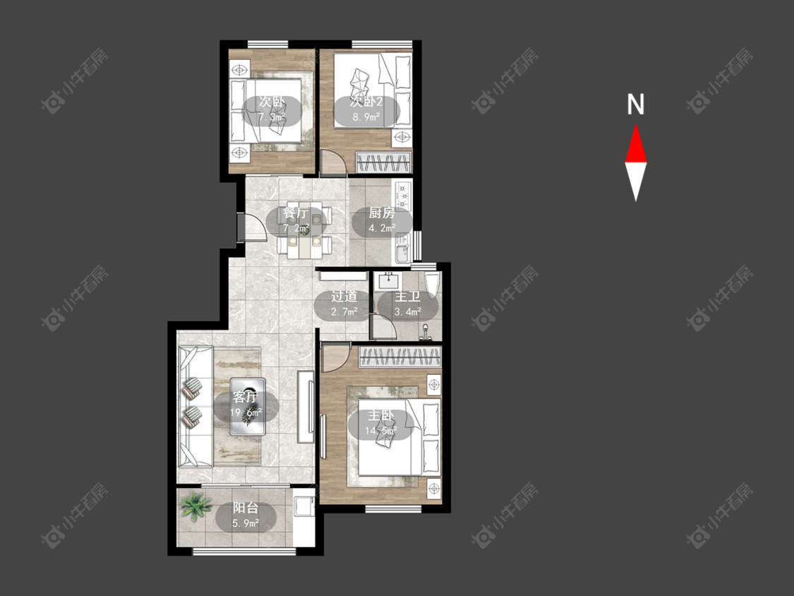 常州绿地世纪城一期在售二手房源户型图_小牛看房