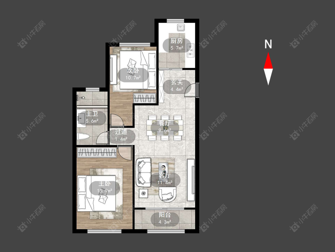 常州绿地世纪城二期在售二手房源户型图_小牛看房
