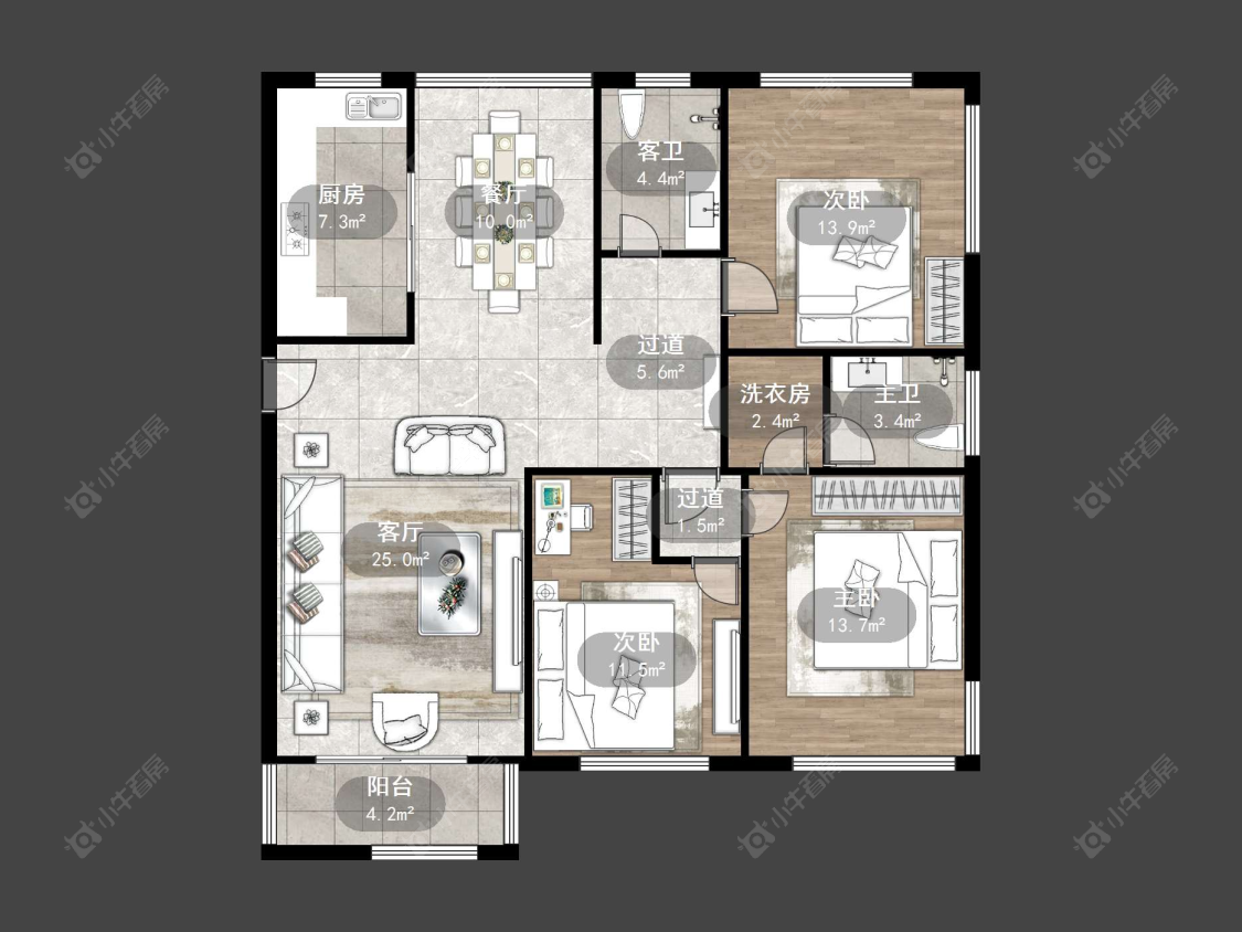 丹阳新香草苑在售二手房源户型图_小牛看房