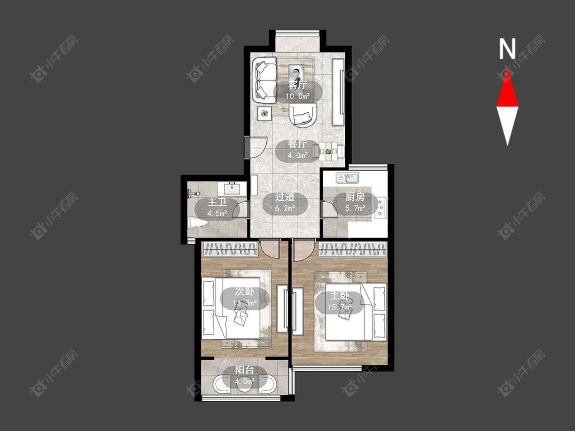 腾龙南苑房源户型图 常州腾龙南苑在售二手房源户型图_小牛看房