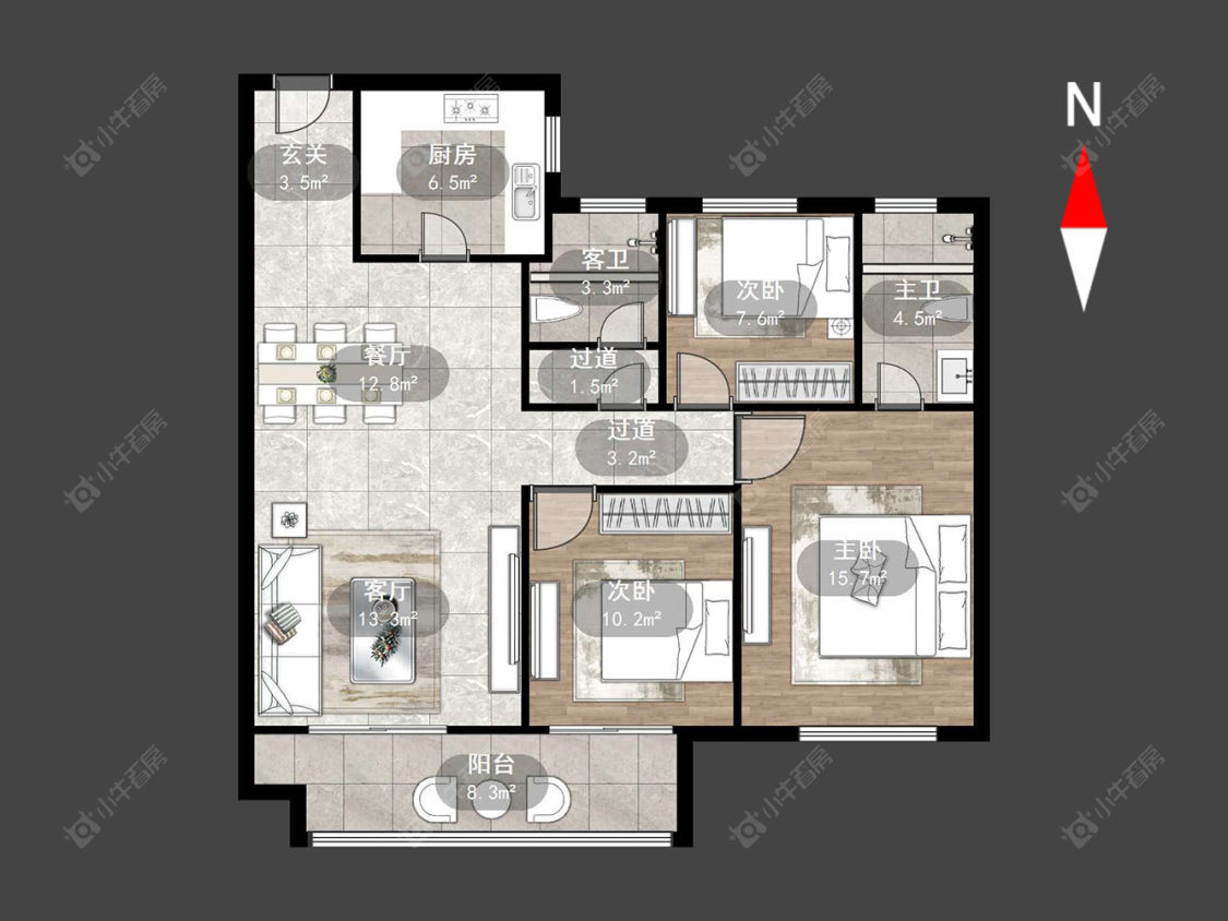 常州观湖名轩在售二手房源户型图_小牛看房
