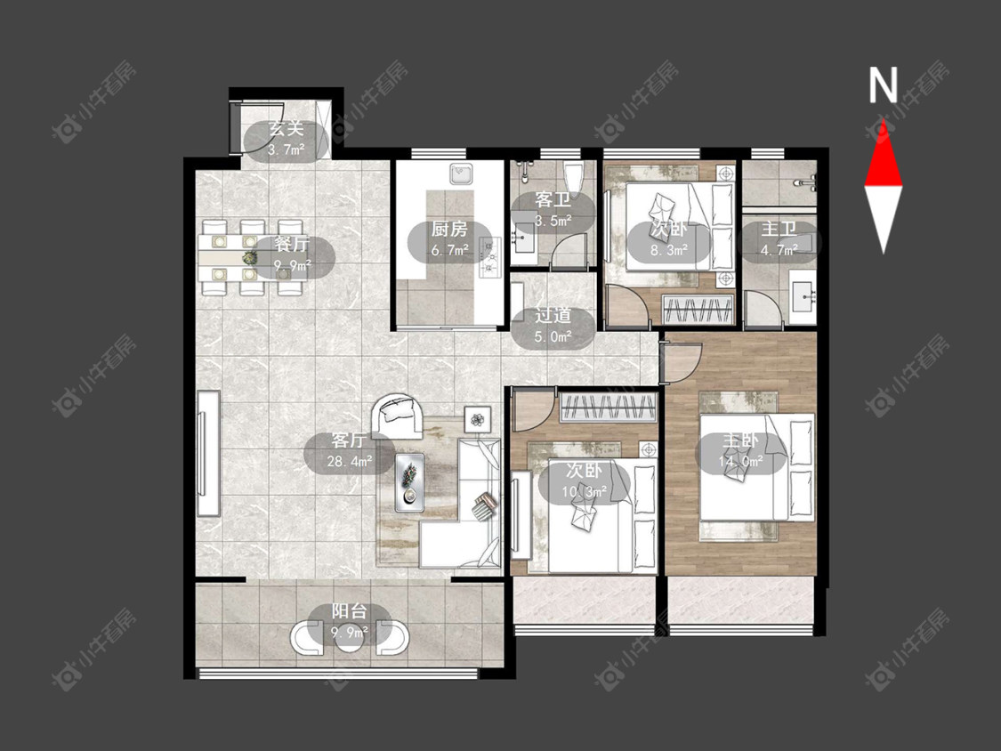 常州万科新都会在售二手房源户型图_小牛看房