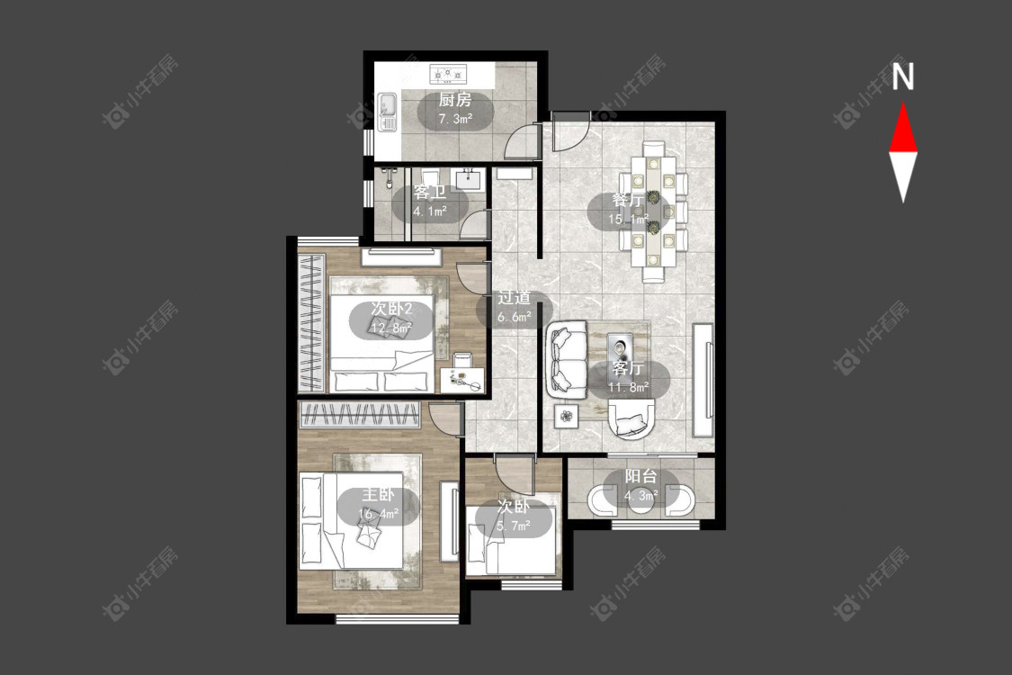 常州外滩1号在售二手房源户型图_小牛看房