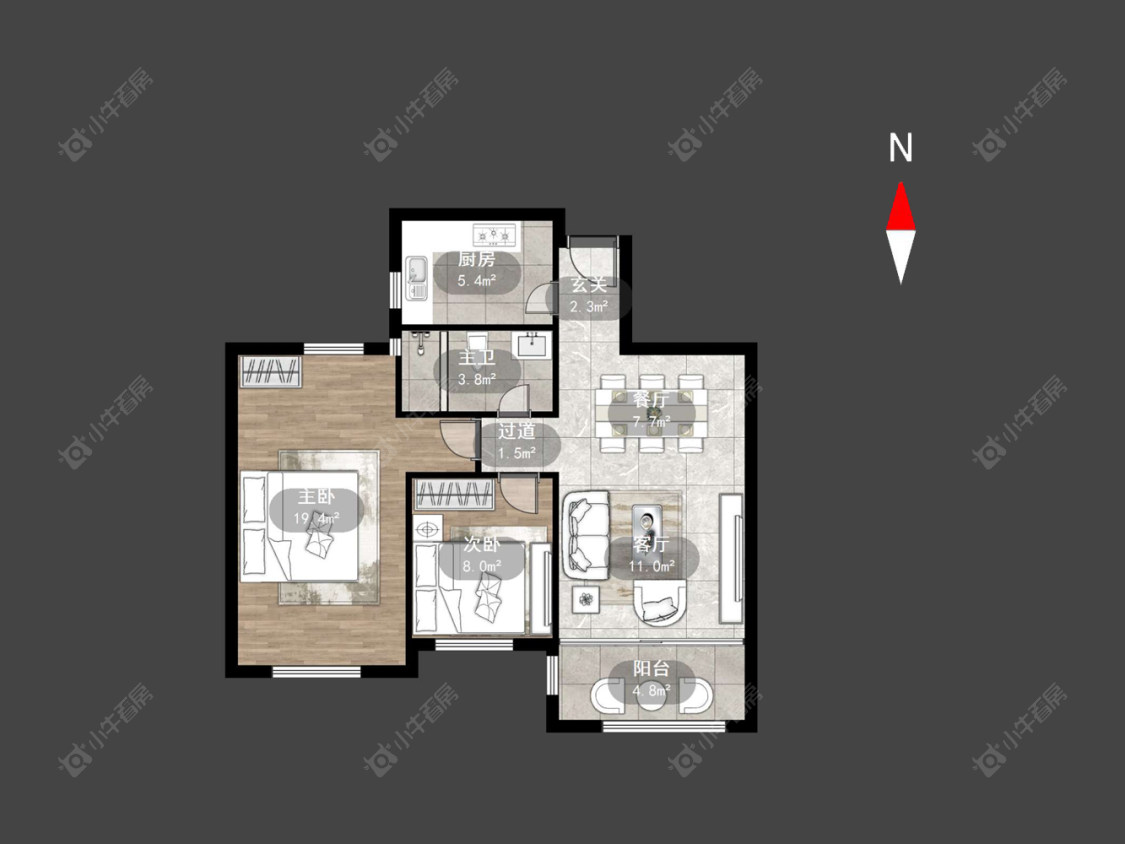 常州康桥水郡在售二手房源户型图_小牛看房