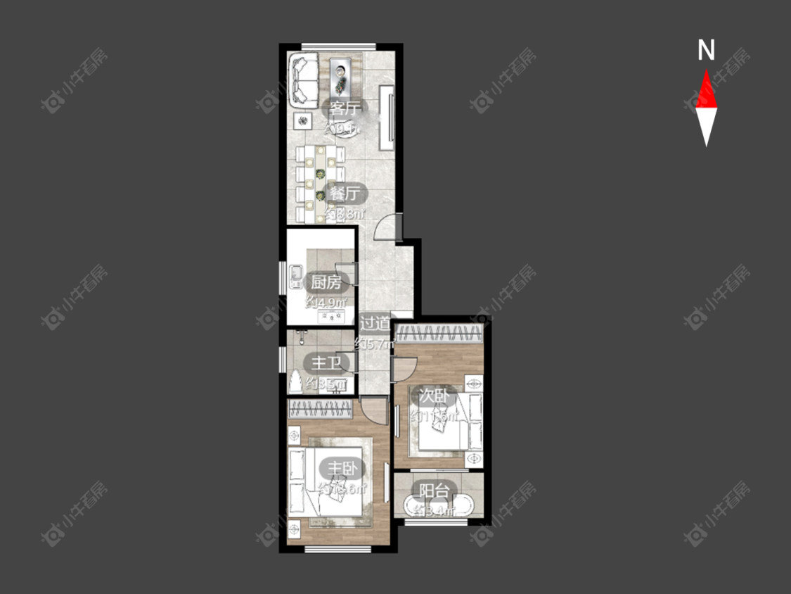 常州新四合院在售二手房房源户型图_小牛看房