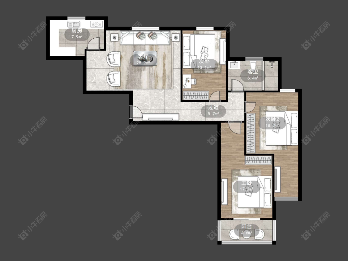 丹阳东南新城在售二手房源户型图_小牛看房
