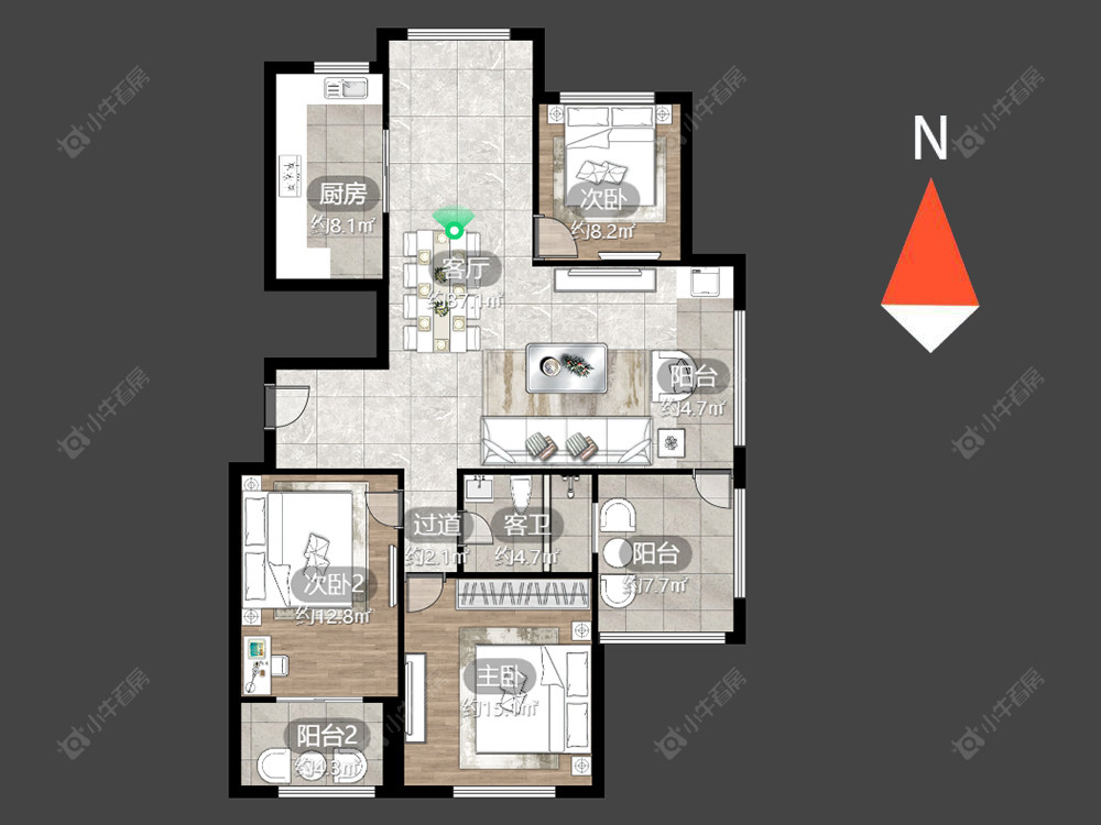 新城南都御苑房源户型图 常州新城南都御苑在售二手房源户型图_小牛看房