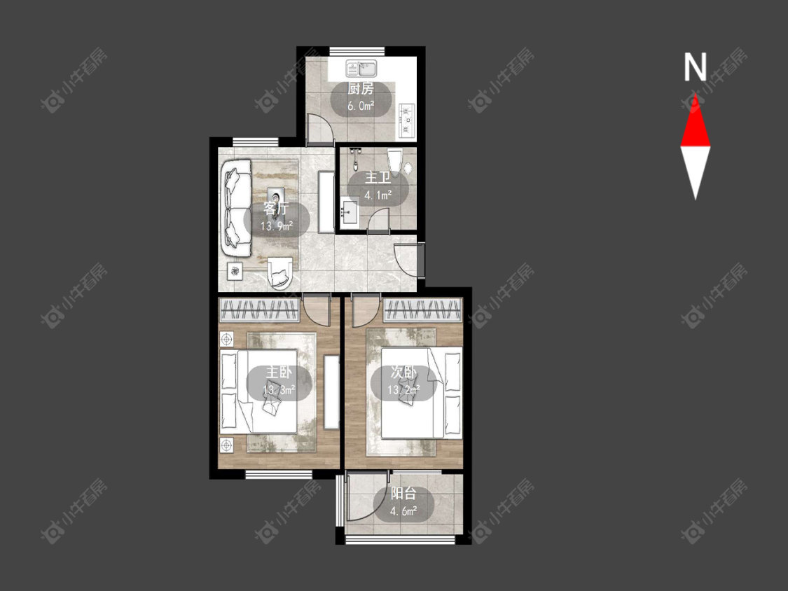 常州富都花苑北苑在售二手房源户型图_小牛看房