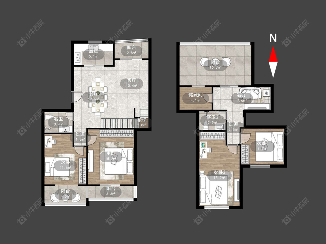 常州润德半岛在售二手房源户型图_小牛看房