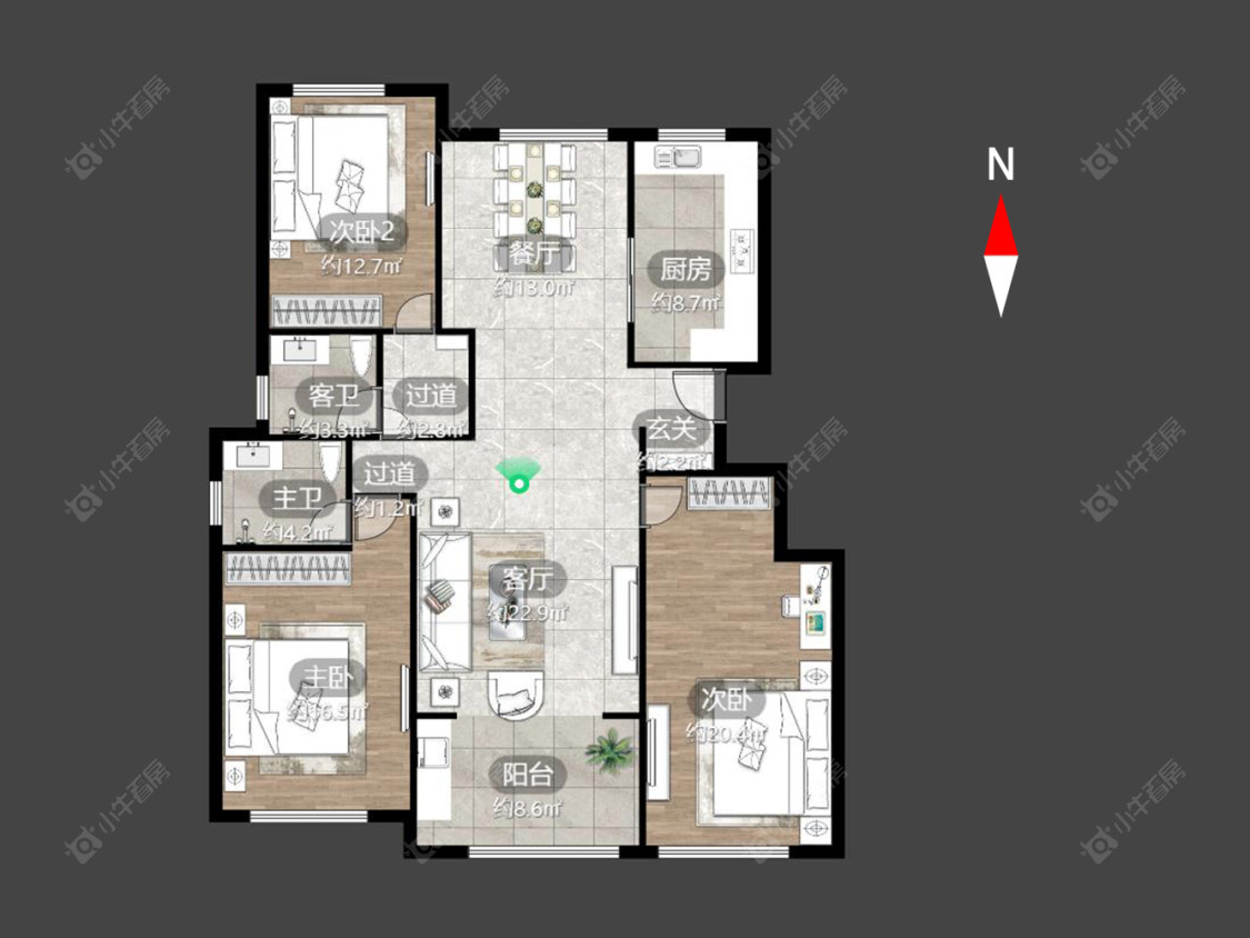绿地世纪城三期房源户型图 常州绿地世纪城三期在售二手房源户型图_小牛看房