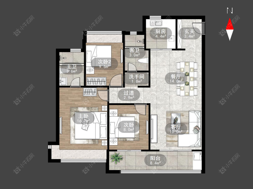 常州绿地香港名墩道在售二手房源户型图_小牛看房