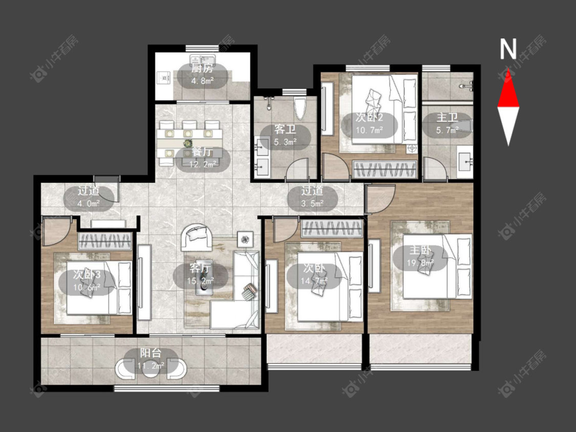 常州万科弘阳君望甲第在售二手房源户型图_小牛看房