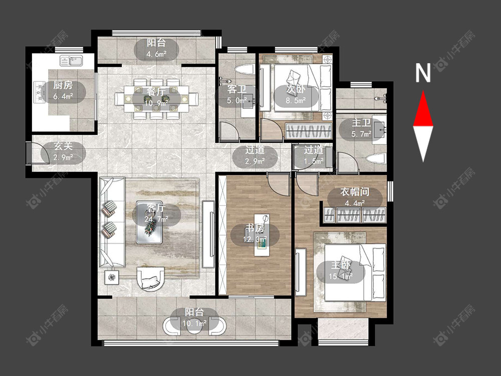 星河丹堤一区房源户型图 常州星河丹堤一区在售二手房源户型图_小牛看房