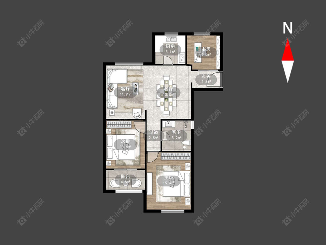 常州康桥水郡在售二手房源户型图_小牛看房