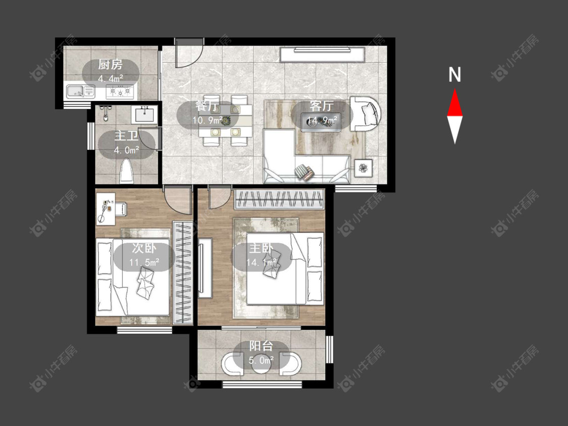 常州银河湾第一城一期在售二手房源户型图_小牛看房