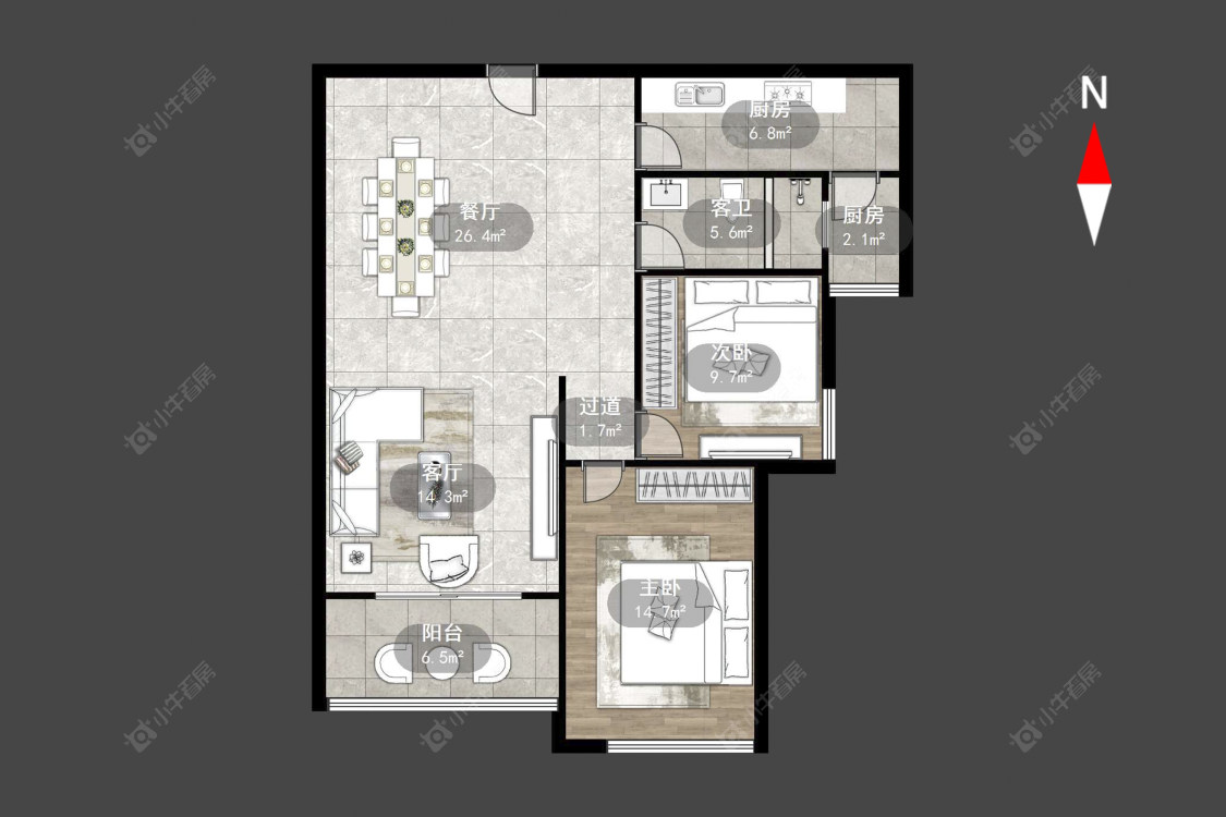星河国际一区房源户型图 常州星河国际一区在售二手房源户型图_小牛看房