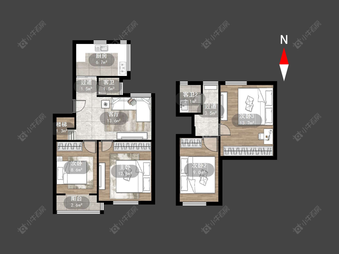 常州红梅西村在售二手房源户型图_小牛看房