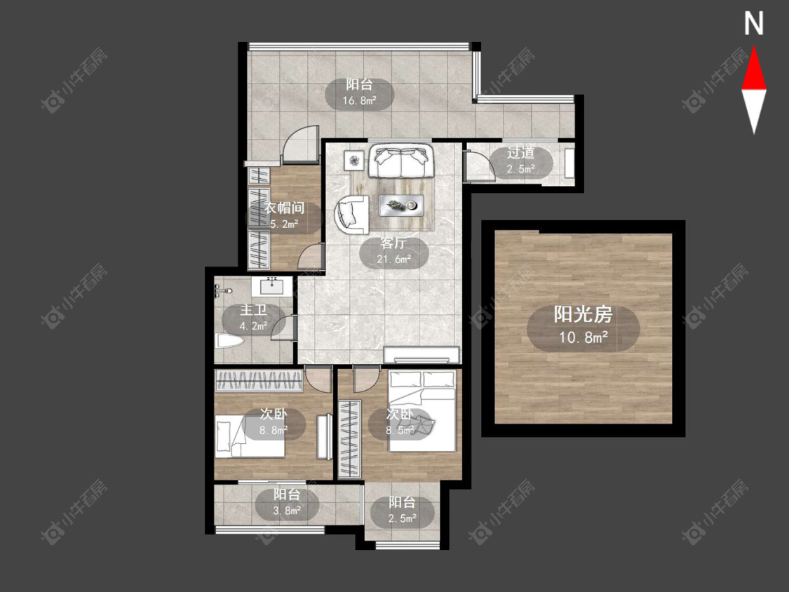 常州新奥佳园在售二手房源户型图_小牛看房