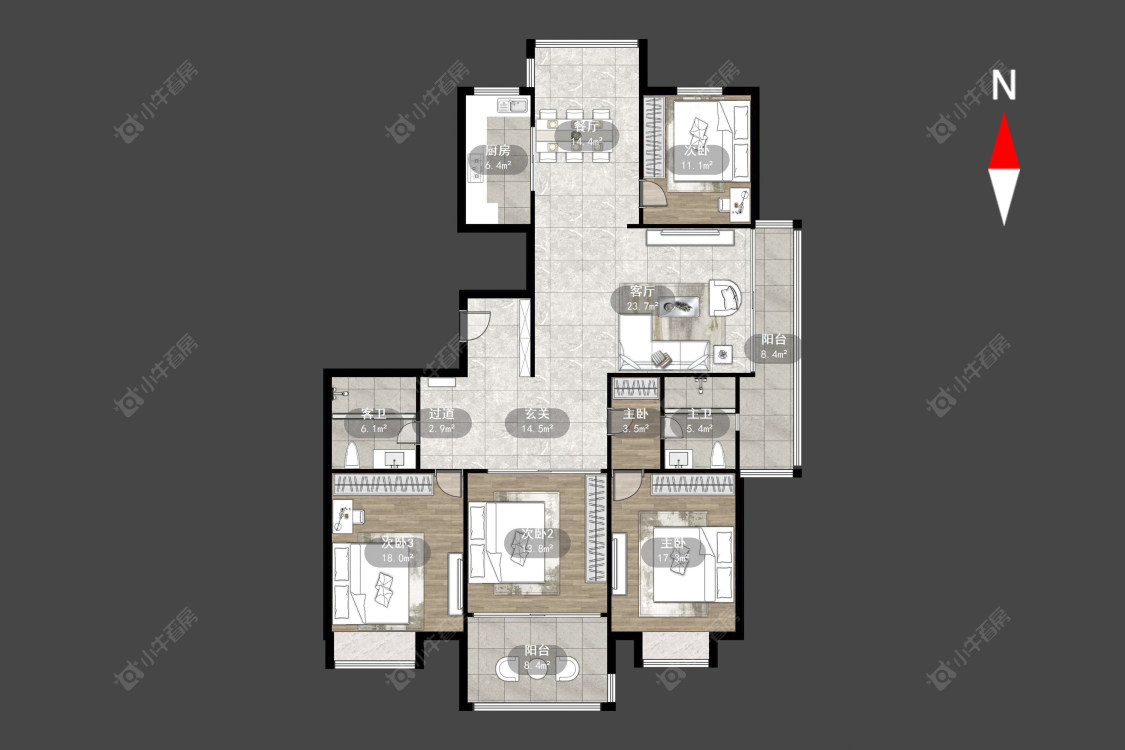 常州新城南都雅苑在售二手房源户型图_小牛看房