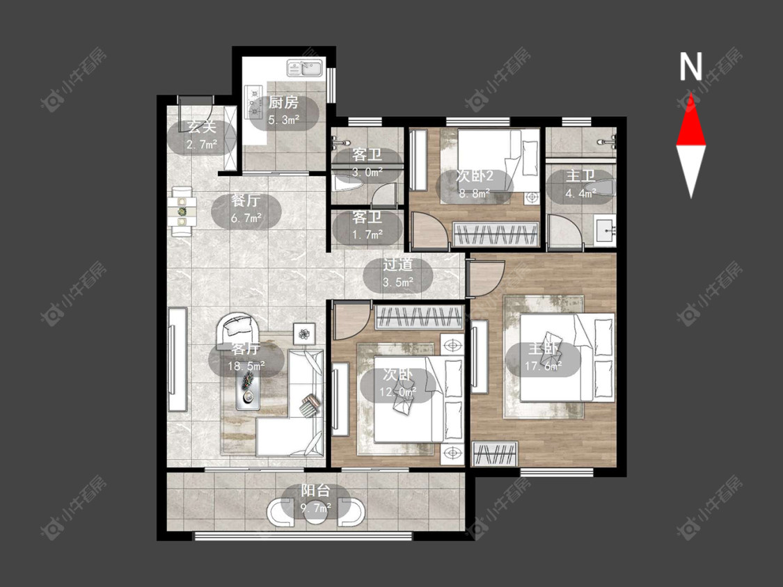 常州新尚嘉园在售二手房源户型图_小牛看房