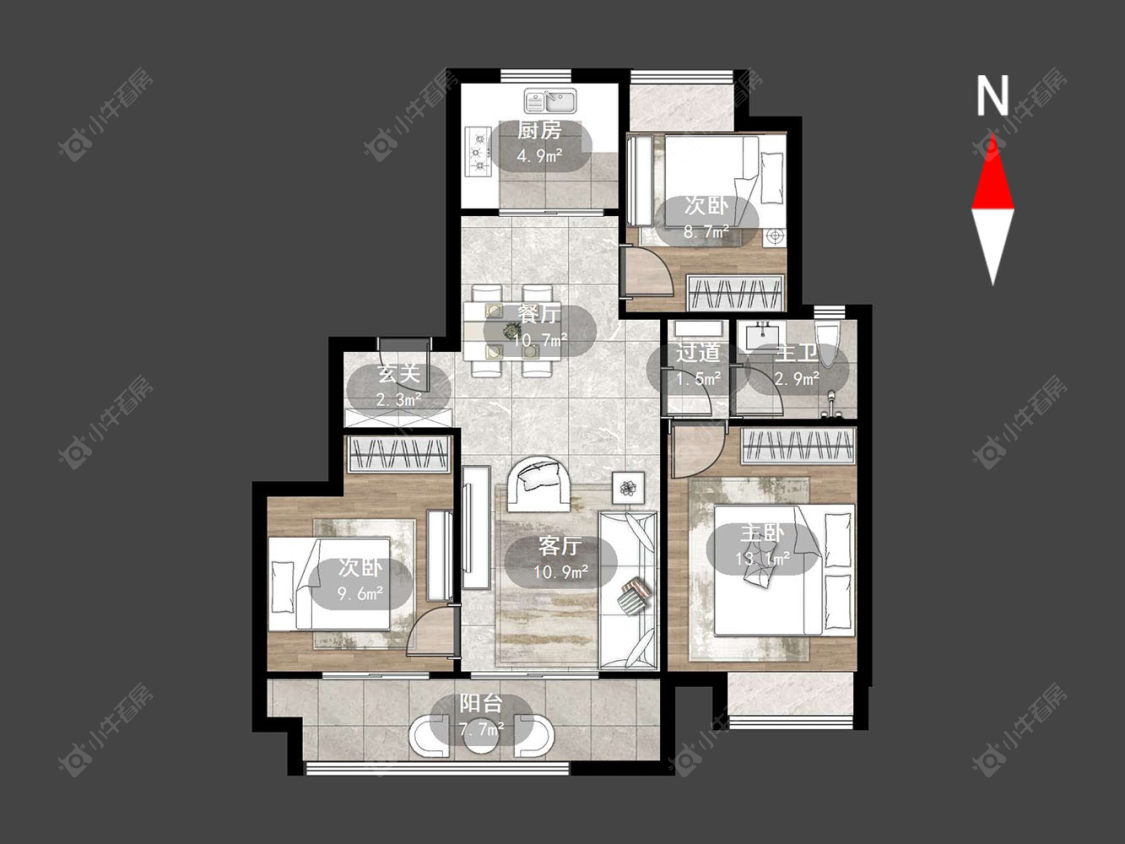 常州昱湖上观在售二手房源户型图_小牛看房