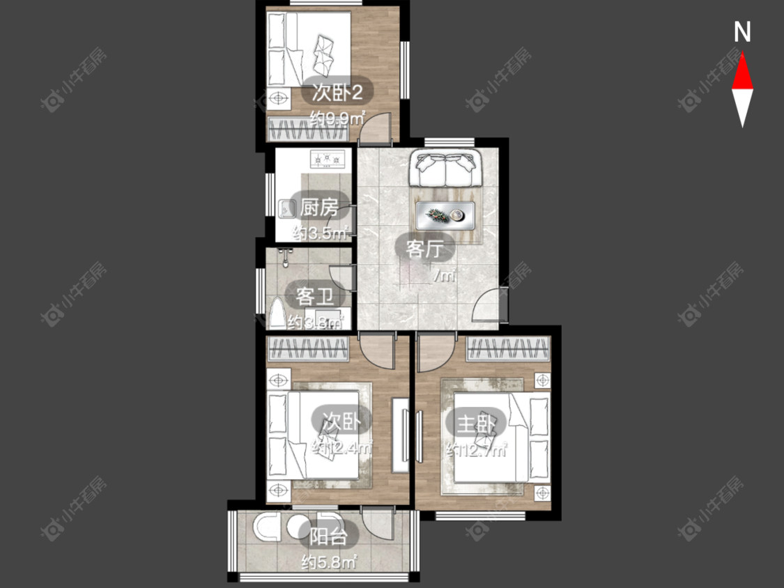 东升路房源户型图 常州东升路在售二手房源户型图_小牛看房
