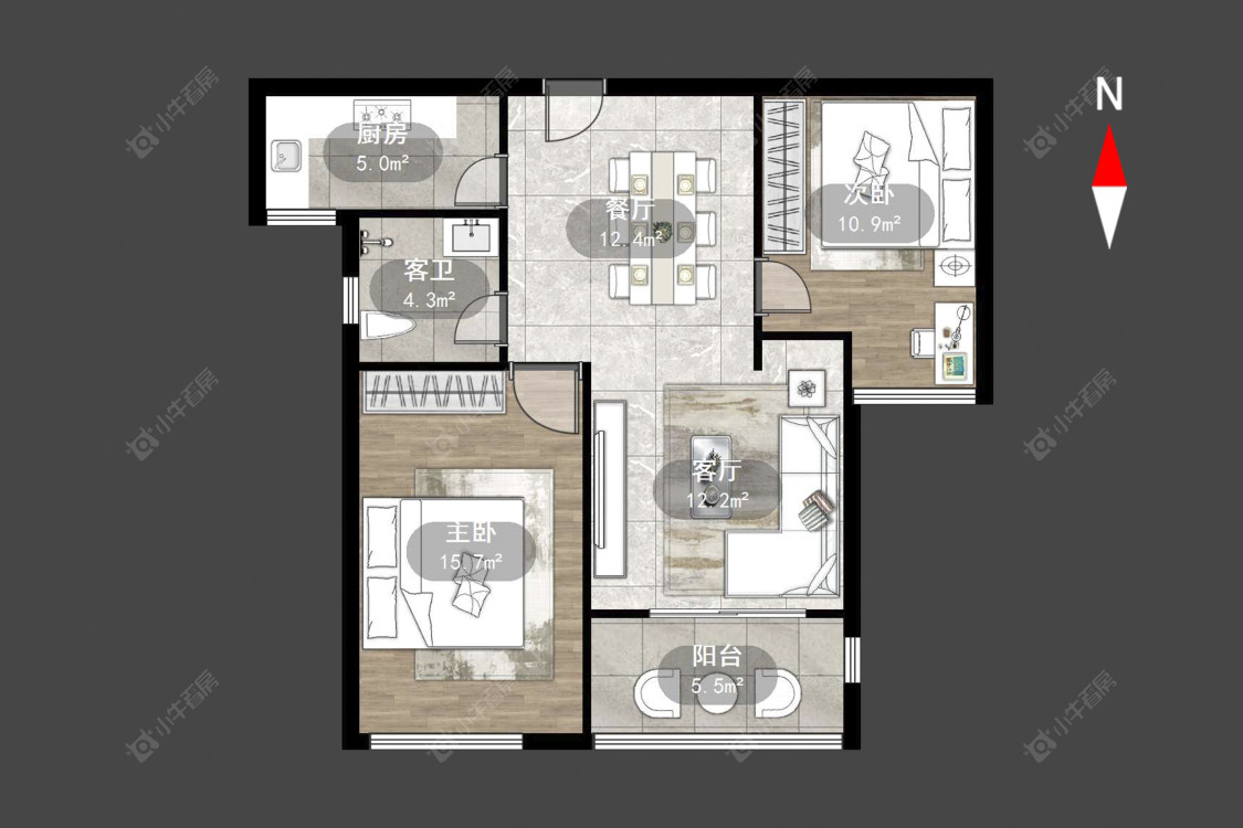 常州长河花园在售二手房源户型图_小牛看房