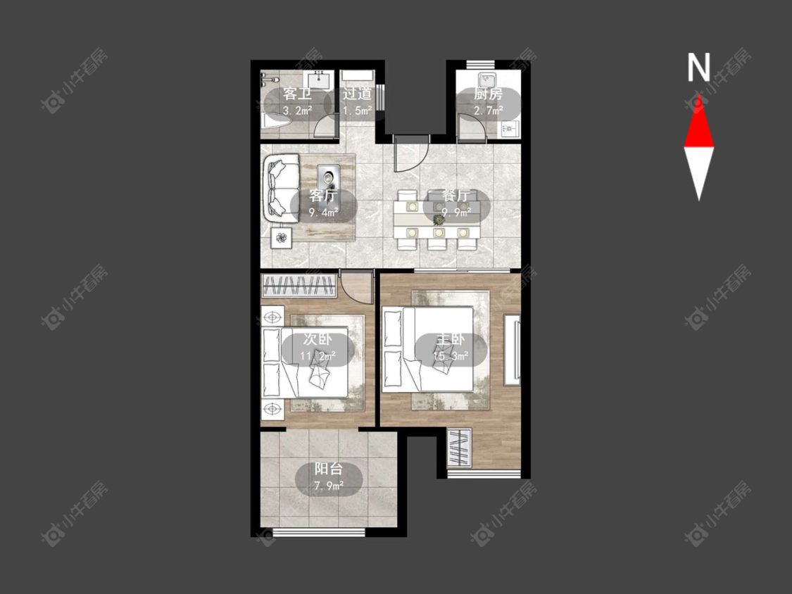 常州阳光龙庭在售二手房源户型图_小牛看房