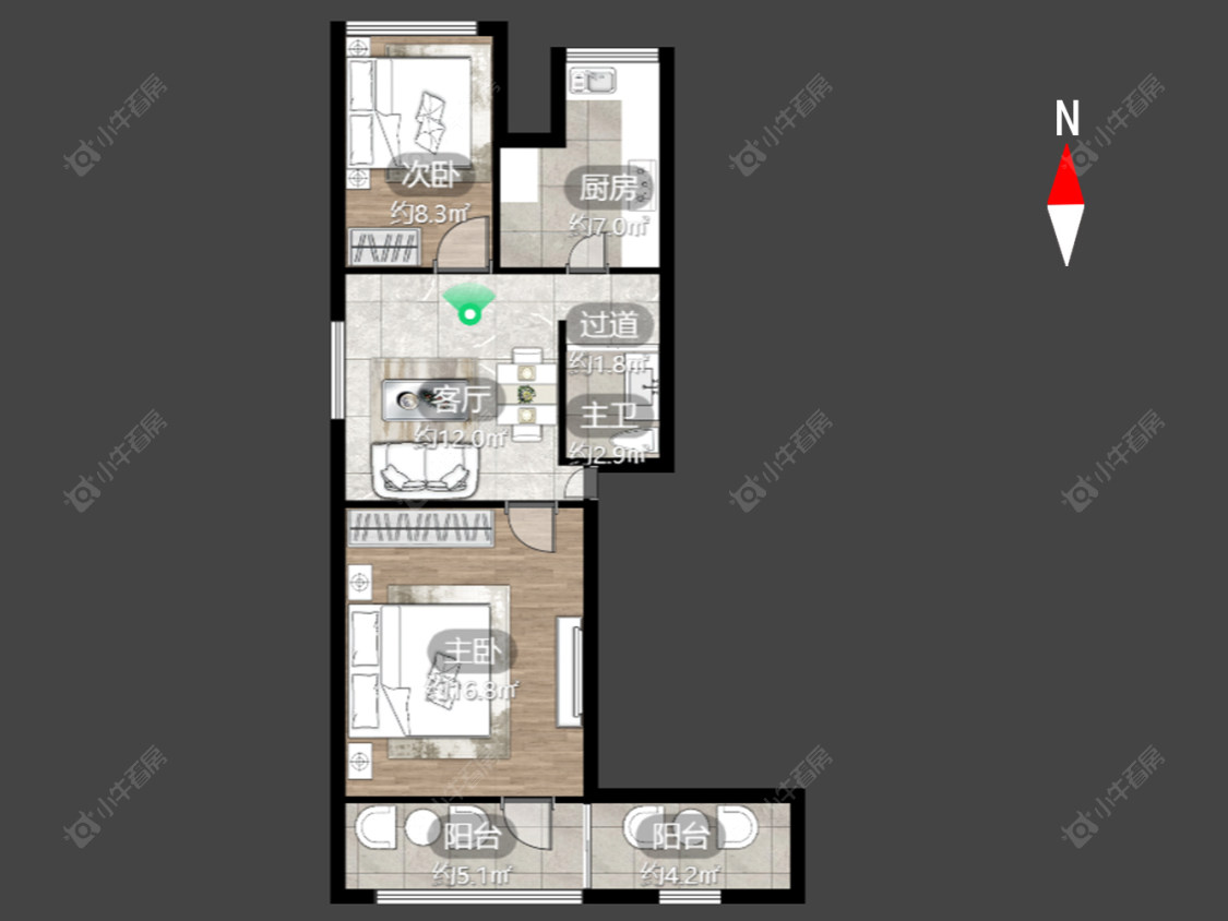 常州清凉新村在售二手房源户型图_小牛看房