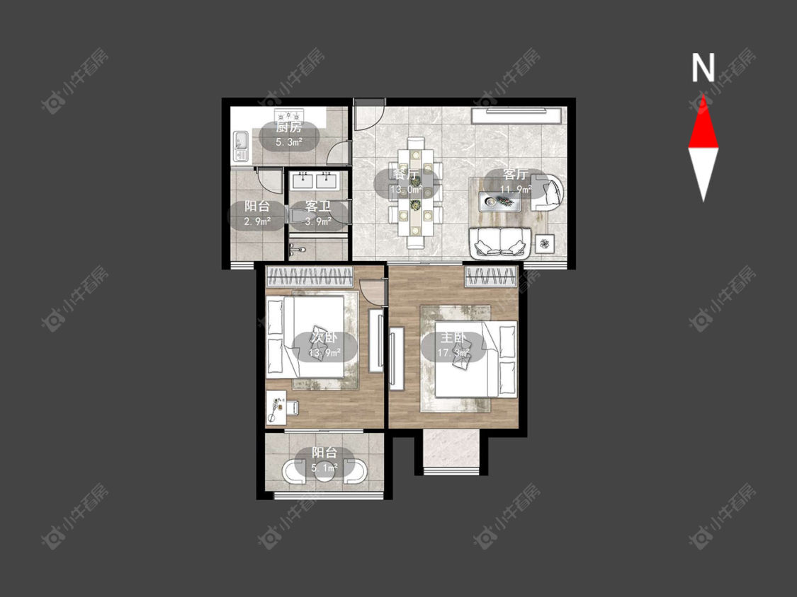 常州新丰苑在售二手房源户型图_小牛看房
