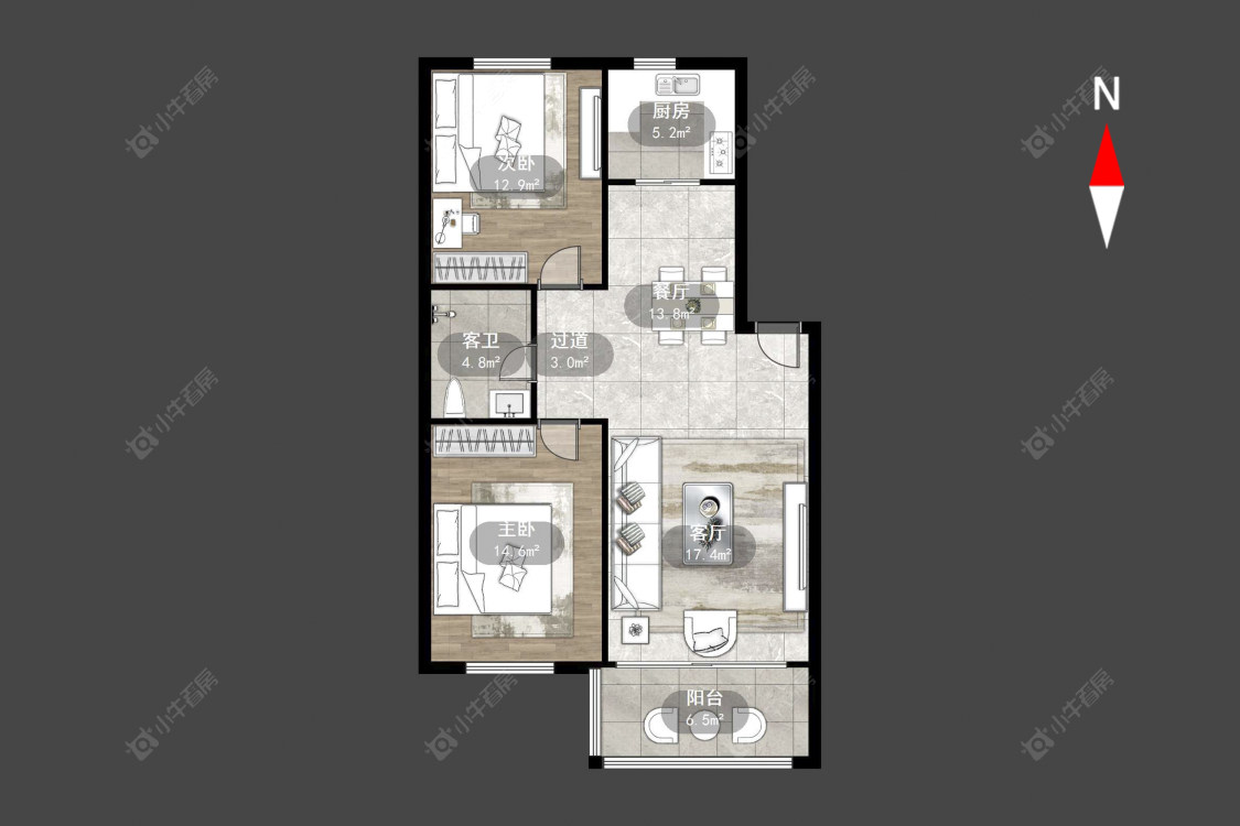 常州中凉花园在售二手房源户型图_小牛看房