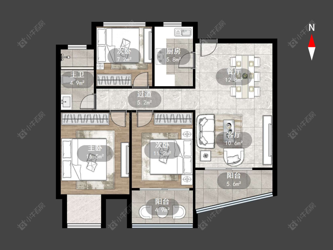 常州翡丽蓝湾在售二手房源户型图_小牛看房