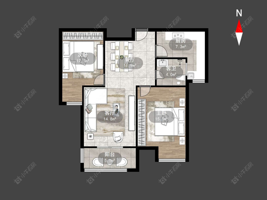 常州永宁雅苑在售二手房源户型图_小牛看房