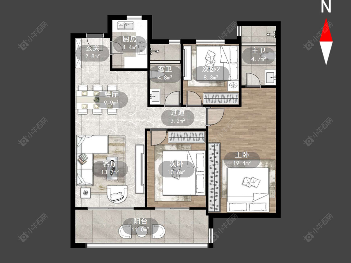 旭辉都会上著房源户型图 常州旭辉都会上著在售二手房源户型图_小牛看房