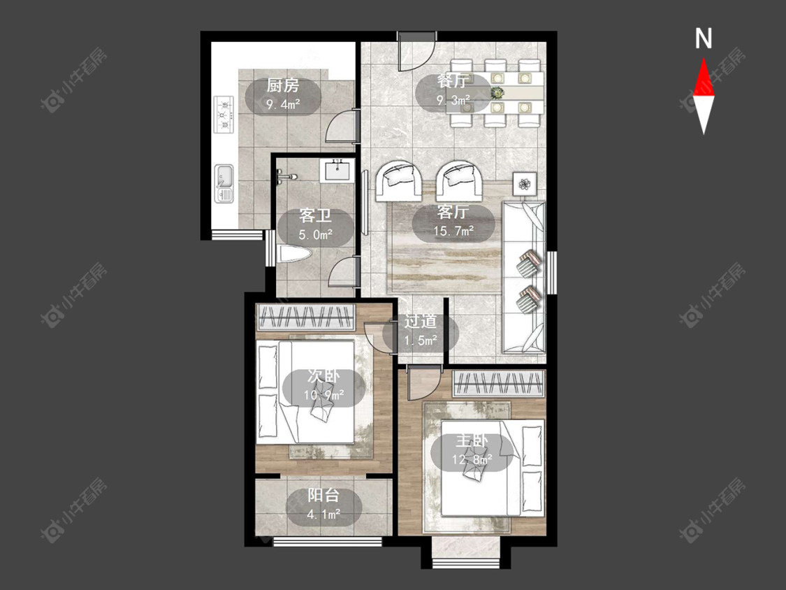 常州亨达未来城在售二手房源户型图_小牛看房