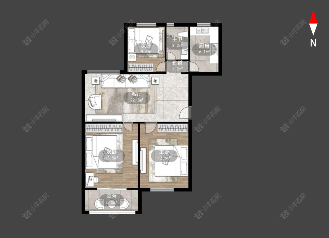常州怡康花园在售二手房源户型图_小牛看房
